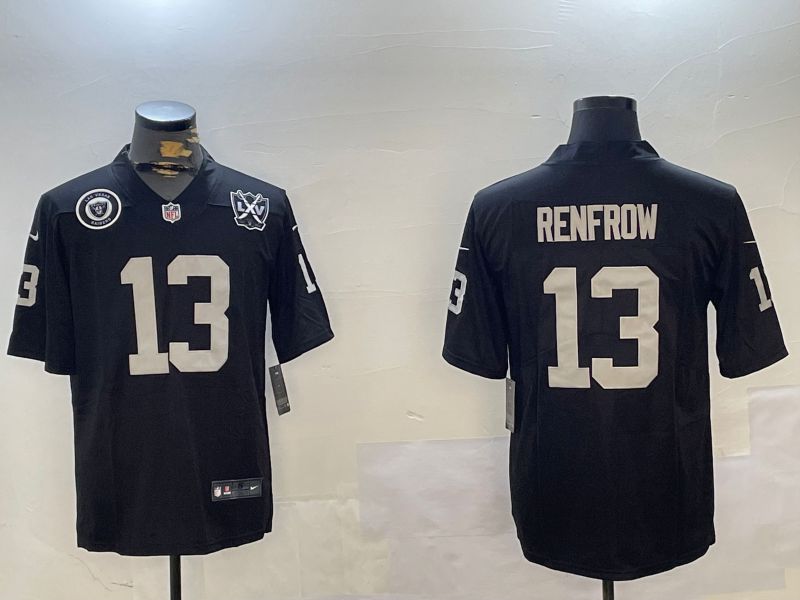Men Oakland Raiders #13 Renfrow Black Second generation 2024 Nike Limited NFL Jersey style 4
